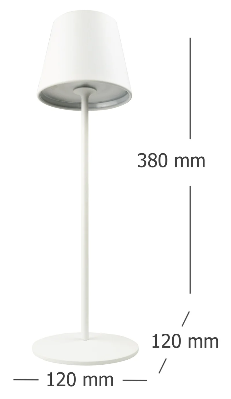 Tischleuchte mit Touchsteuerung aus Metall Weiß/Schwarz