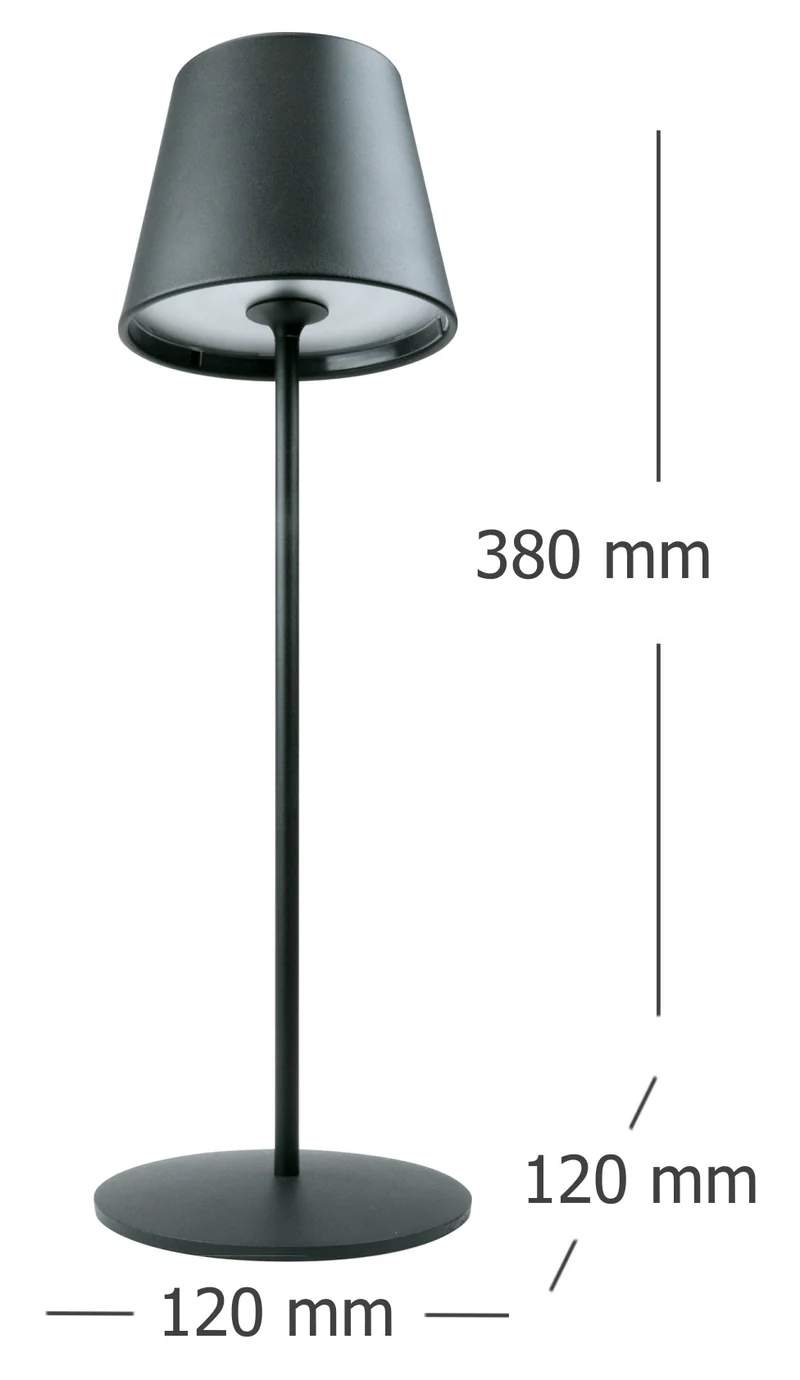 Tischleuchte mit Touchsteuerung aus Metall Weiß/Schwarz