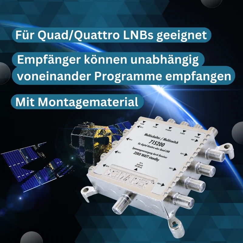 SAT Multischalter 5/8 mit Netzteil