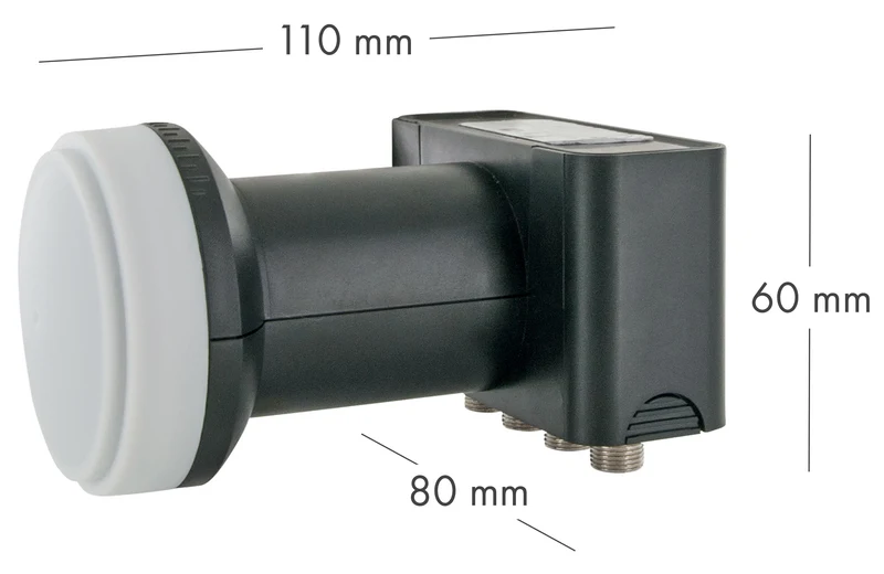 Satellitenanlage Set Ziegelrot Aluminium 80 cm