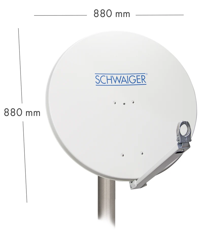 Satellitenanlage Set Hellgrau Aluminium 88 cm