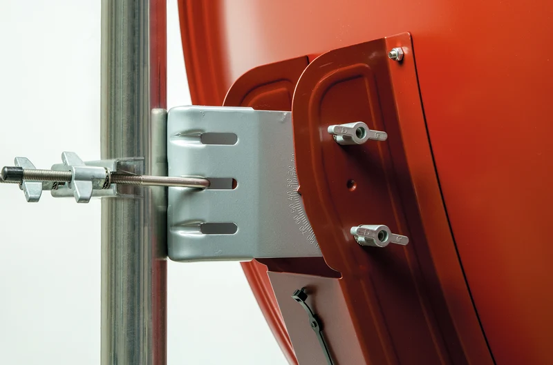 Satellitenanlage Set Ziegelrot Aluminium 75 cm