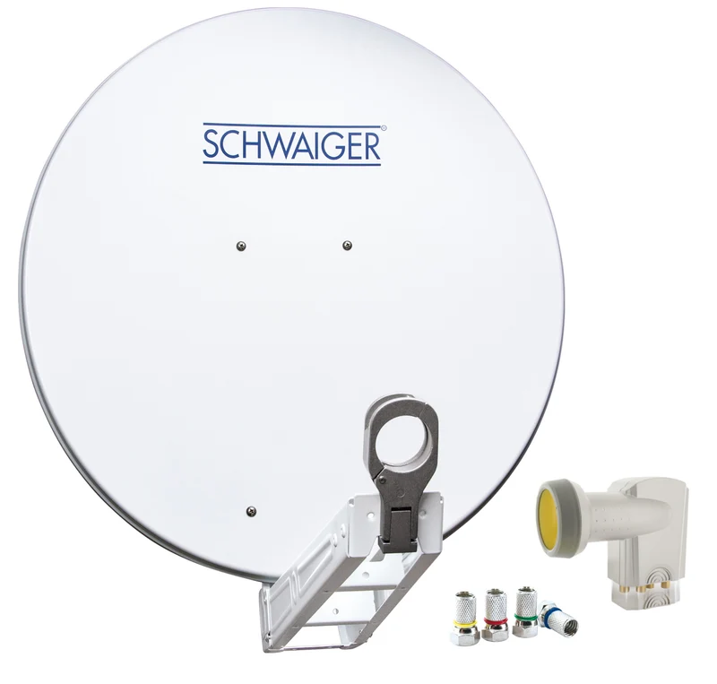 Satellitenanlage Set Hellgrau Aluminium 75 cm