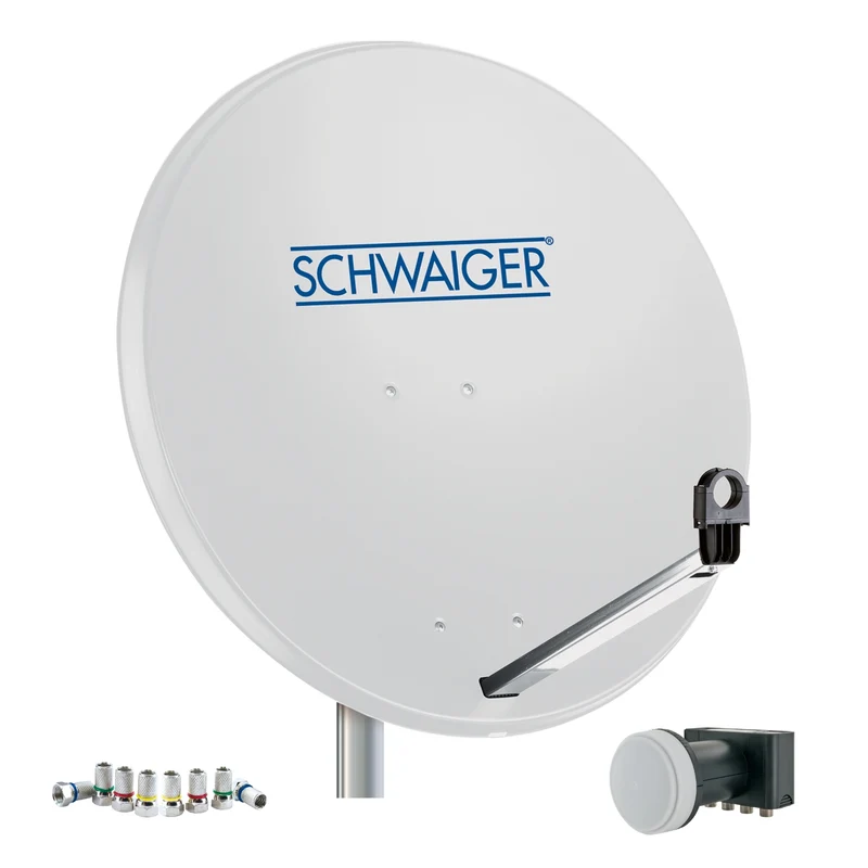 Satellitenanlage Set Hellgrau Stahl 75 cm