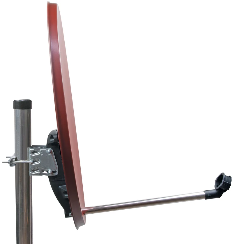 Satellitenanlage Set Ziegelrot Stahl 55 cm