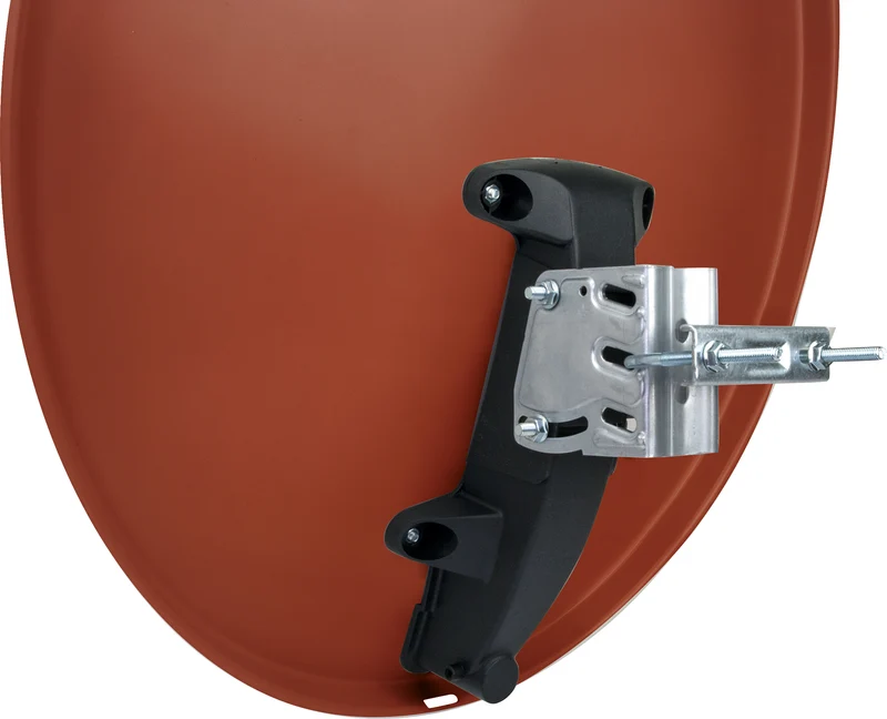 Satellitenanlage Set Ziegelrot Stahl 55 cm
