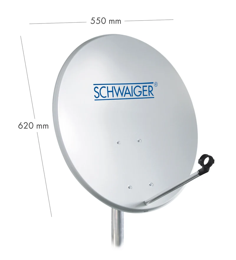 Satellitenanlage Set Hellgrau Stahl 55 cm