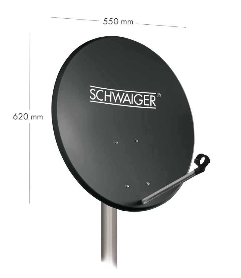 Satellitenanlage Set Anthrazit Stahl 55 cm