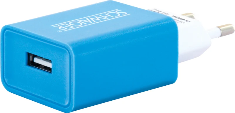 Ladegerät USB 2.0 A Pink/Blau