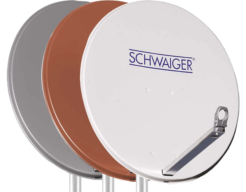 Satellitenschüssel Aluminium Hellgrau/Rot/Anthrazit 75 cm