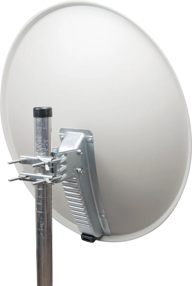 Satellitenschüssel Aluminium Hellgrau/Rot/Anthrazit 75 cm