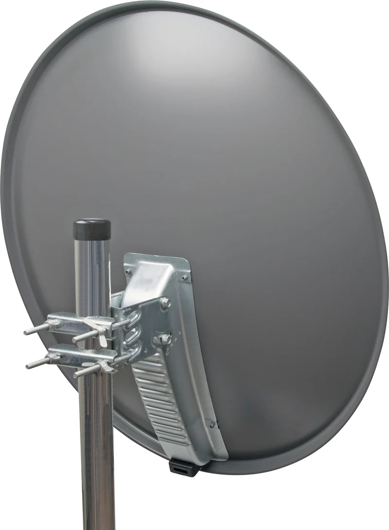 Satellitenschüssel Aluminium Hellgrau/Rot/Anthrazit 75 cm