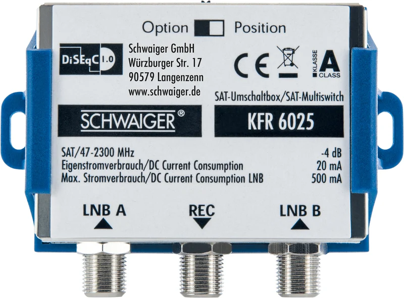 DiSEqC 1.0 Schalter 2>1