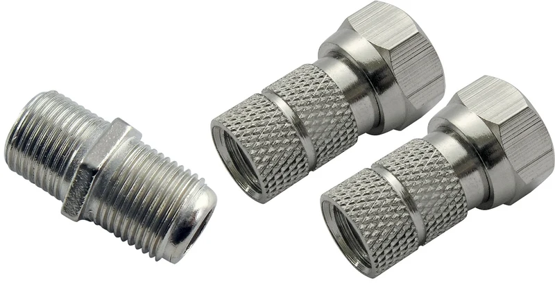 F-Stecker und Verbinder 3er Set Ø 6,5 mm
