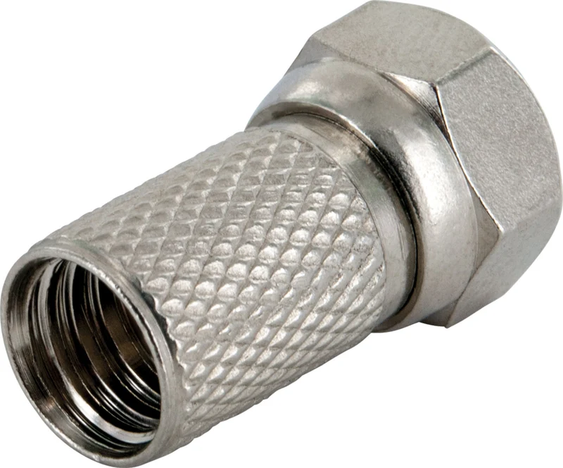F-Stecker 2er Set Ø 7 mm mit Gummitülle