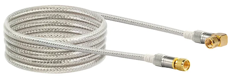 SAT-Anschlusskabel mit F-Winkelstecker 1,5 - 10 m 110 dB