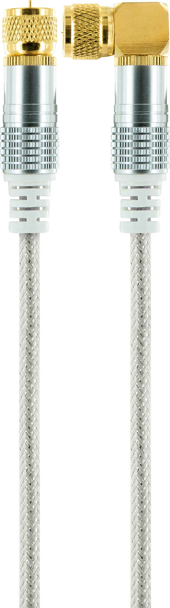 SAT-Anschlusskabel mit F-Winkelstecker 1,5 - 10 m 110 dB