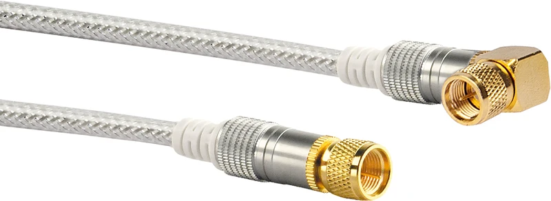 SAT-Anschlusskabel mit F-Winkelstecker 1,5 - 10 m 110 dB