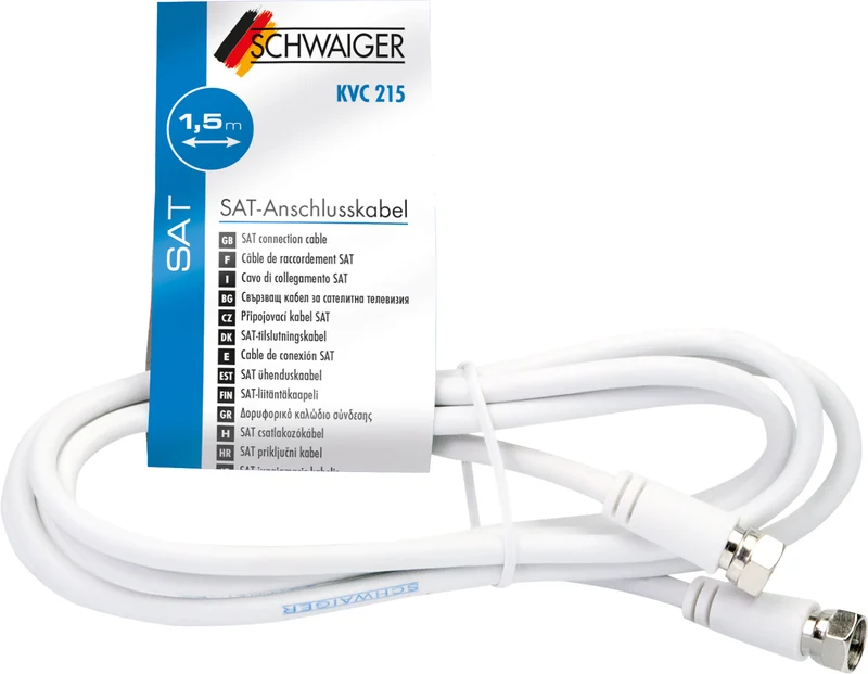 SAT-Anschlusskabel 1,5 - 10 m 75 dB