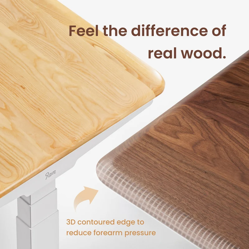 9am HOME Pesk Pro Hardwood Home Office Electric Standing Desk - (American Ash Top)(1200*750mm)
