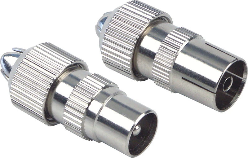 IEC-Stecker & -Buchse Ø 4 - 7,5 mm verchromt