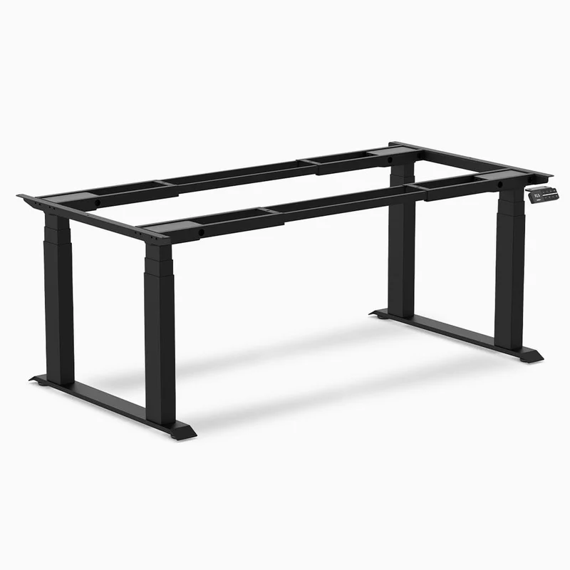 Desky Quad Sit Stand Desk Frame - Matte Black