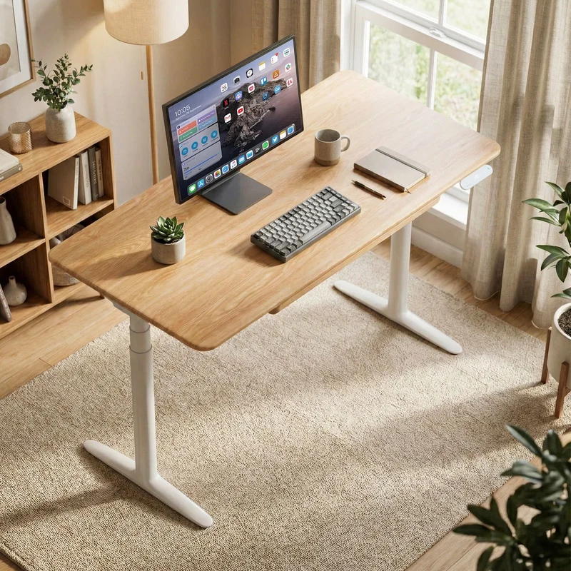 9am HOME Atom Pro Ash Hardwood Home Office Stand Up Desk - (American Ash Top)(1500*750mm)