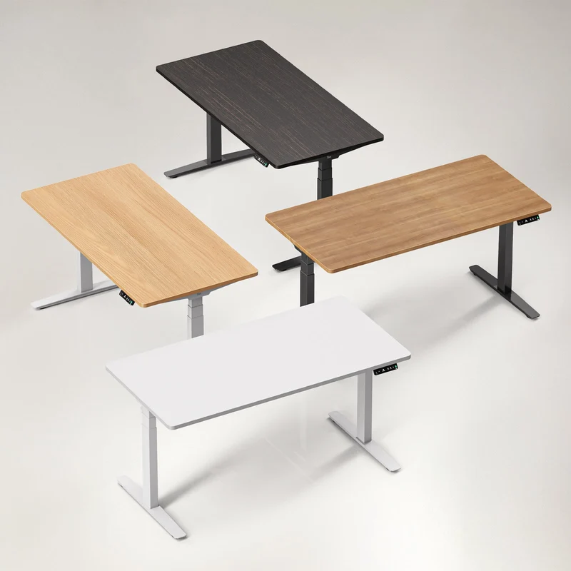9am HOME Pesk Dual Motors Melamine Home Office Electric Standing Desk - (Walnut Brown Top)(1500*750mm)