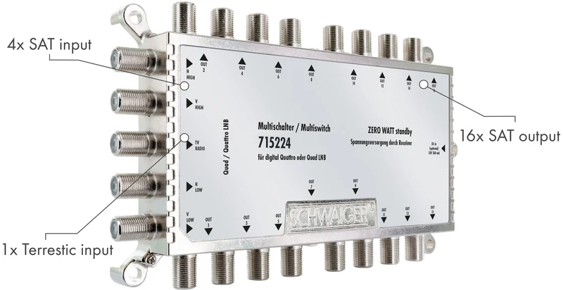 SAT Multischalter 5/16 mit Netzteil