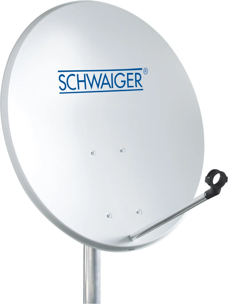 Satellitenschüssel Stahl Hellgrau/Rot/Anthrazit 55 cm