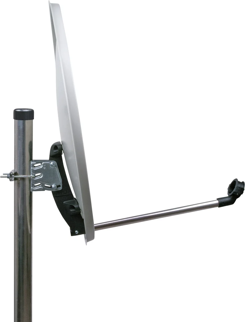 Satellitenschüssel Stahl Hellgrau/Rot/Anthrazit 55 cm
