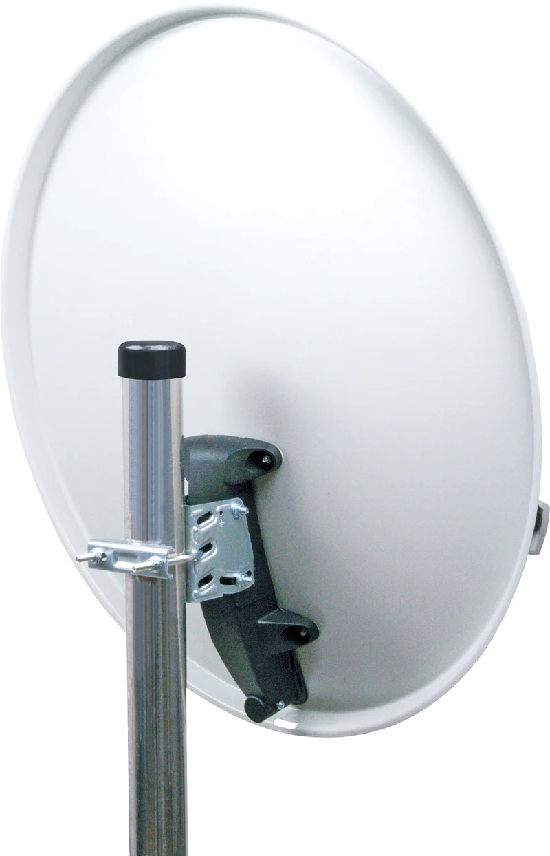 Satellitenschüssel Stahl Hellgrau/Rot/Anthrazit 55 cm