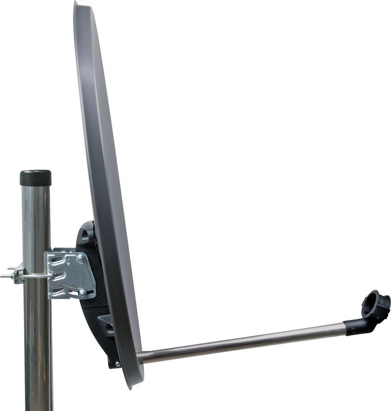 Satellitenschüssel Stahl Hellgrau/Rot/Anthrazit 55 cm