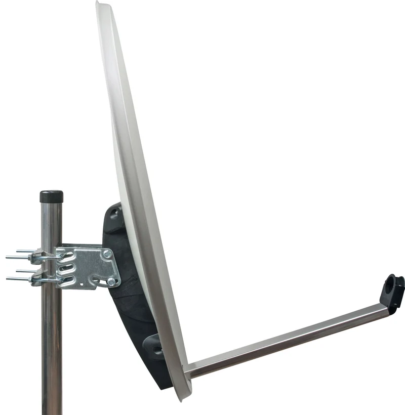 Satellitenschüssel Stahl Hellgrau/Rot/Anthrazit 75 cm