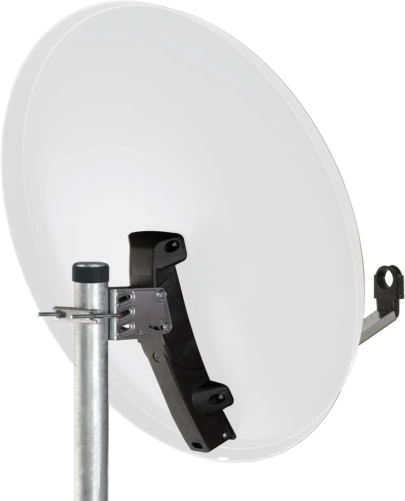 Satellitenschüssel Stahl Hellgrau/Rot/Anthrazit 75 cm
