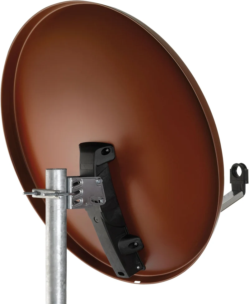 Satellitenschüssel Stahl Hellgrau/Rot/Anthrazit 75 cm