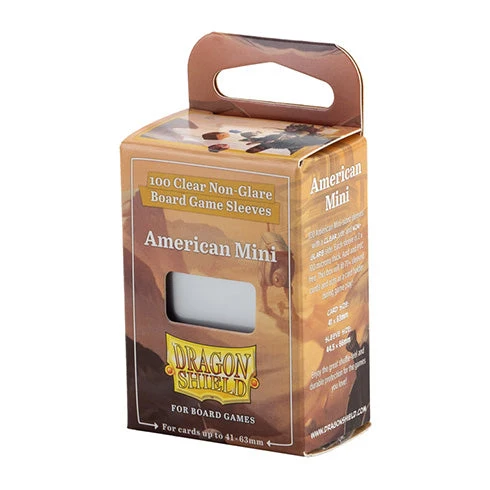 Arcane Tinmen Dragon Shield Board Game Sleeves - Clear Non-Glare - American Mini 41x63mm 100ct