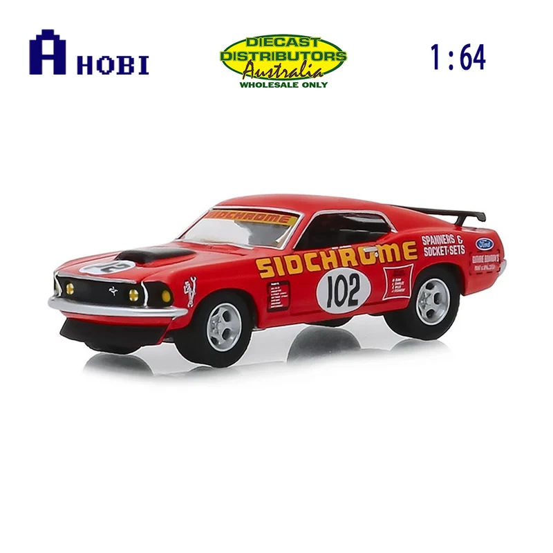 DDA 1:64 Scale Ford Mustang Boss 302 #102 Jim Richards Sidchrome Racing 1969 Model Toy
