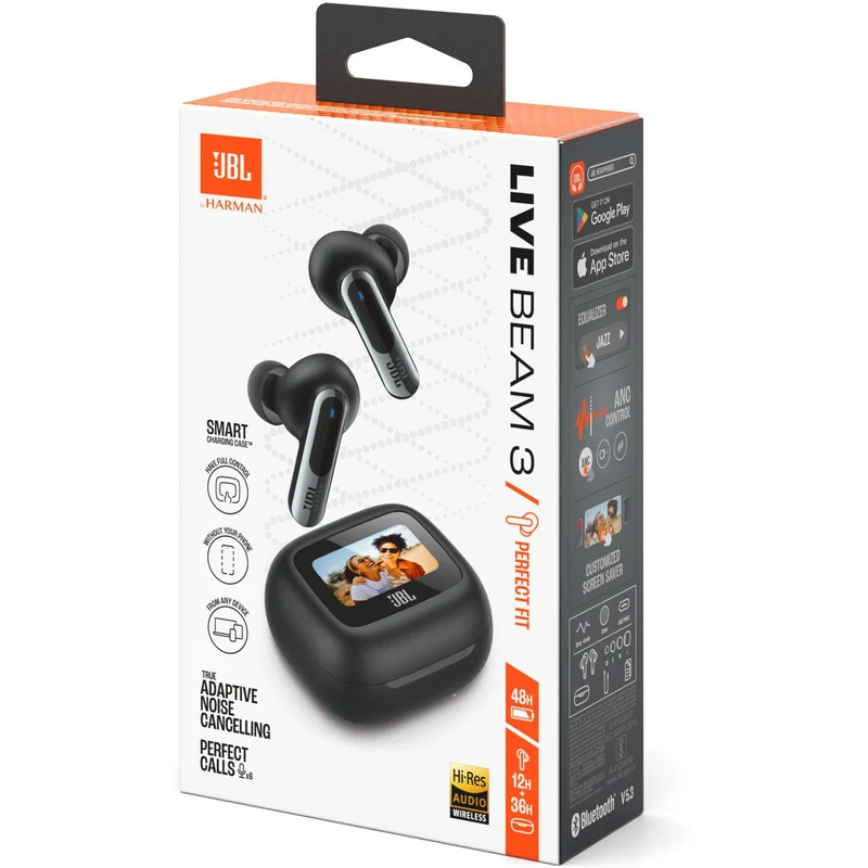 JBL Live Beam 3 TWS Noise Cancelling In-Ear Headphones (Black)