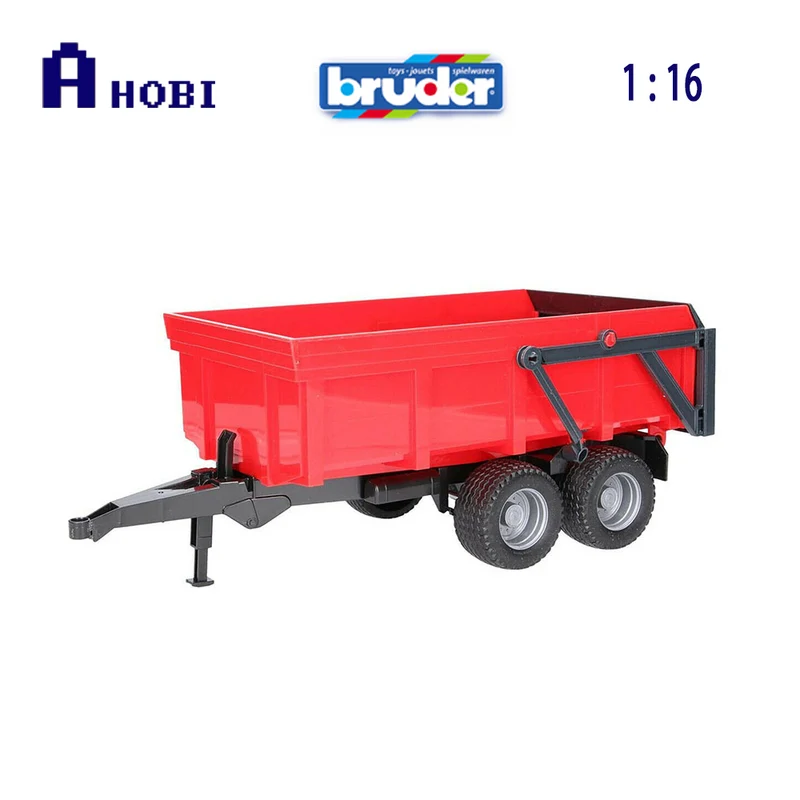Bruder Licensed 1:16 Scale Tipping Trailer Dual Axle with Auto Tailgate Red