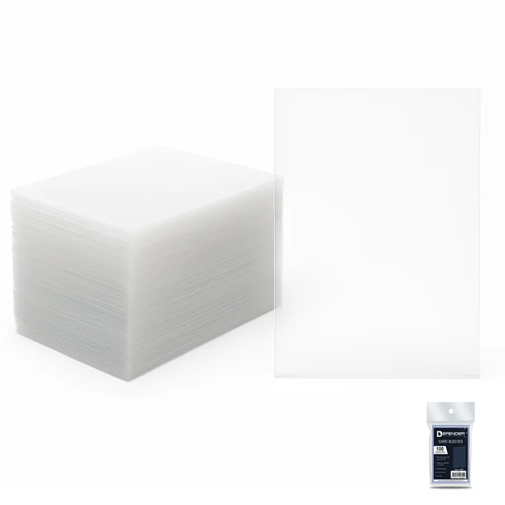 Defender Trading Card Sleeves – 2 5/8" × 3 5/8" (100 Pack)