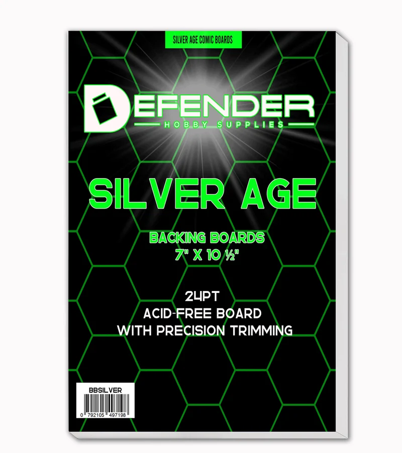 Defender Silver Backing Boards 7" × 10 ½"