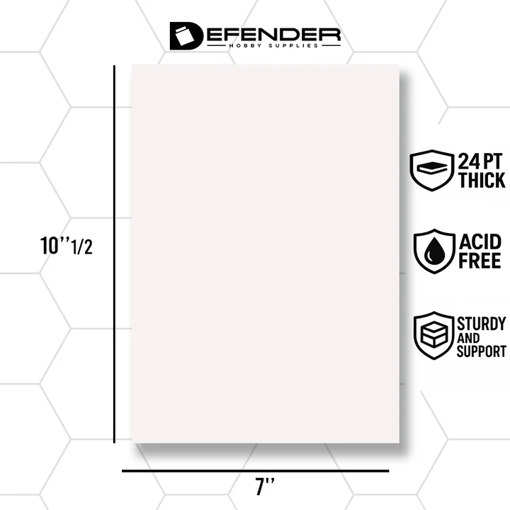 Defender Silver Backing Boards 7" × 10 ½"
