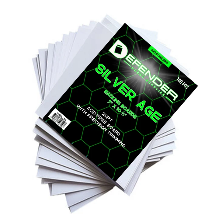 Defender Silver Backing Boards 7" × 10 ½"