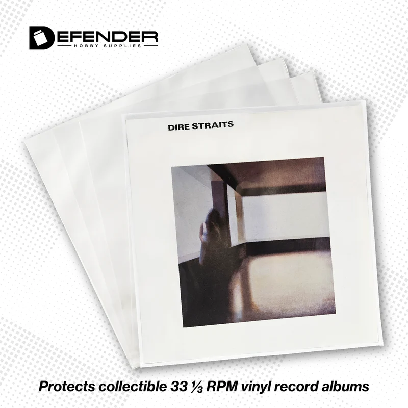 Defender Clear Record Sleeves 12" Vinyl