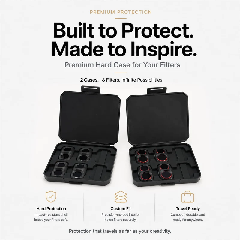 Freewell 8-pack All Day Series Filter Set for DJI Osmo Pocket 4P (Black)