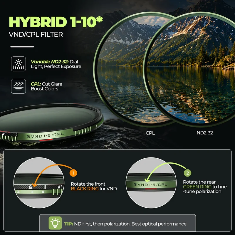 Freewell Brandon Li Magnetic Variable ND/CPL Basic Filter Kit (82mm)