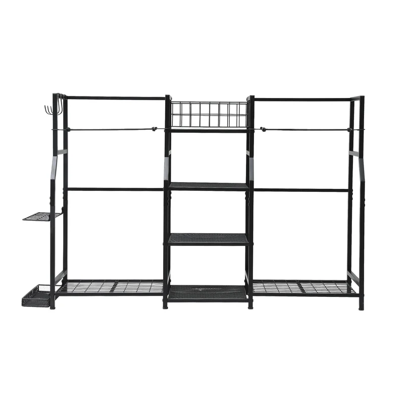 Everfit Golf Bag Storage Golfing Equipment Rack Holds 2 Bags 16 Clubs