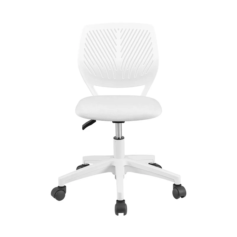 Artiss Ergonomic Office Chair Armless Study Chair Height Adjustable White