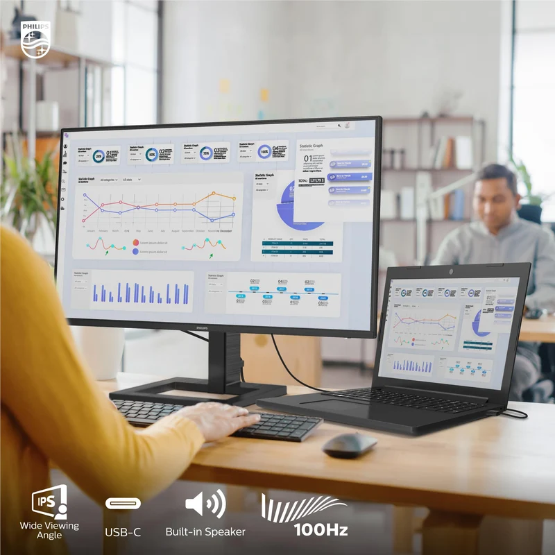 Philips 24E1N1300AE 23.8” FHD 100Hz USB-C Monitor